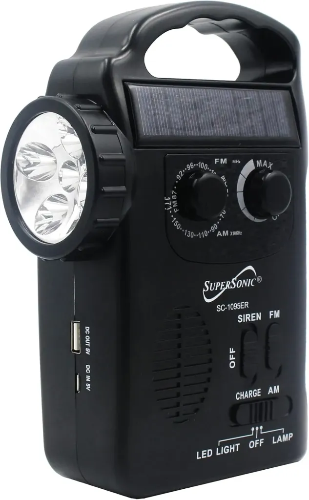 [SC-1095ER] Supersonic Torch & Flashlight Radio