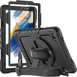 [X00345W1AL] Herize Samsung Galaxy Tab A8 10.5" Case w/ Strap